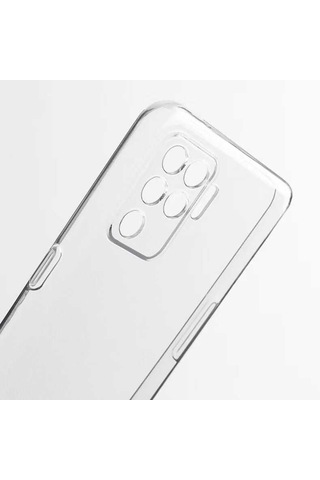 Oppo Reno 5 Lite Kılıf Ultra Şeffaf Kamera Korumalı Silikon Kapak