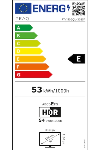 PEAQ 50Q80 50" 126 Ekran Dahili Uydu Alıcı Google 4K Ulra HD QLED TV