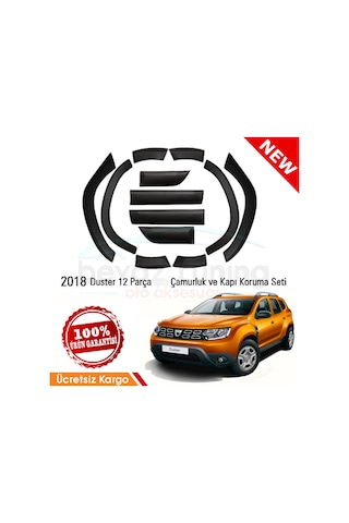 Dacia Duster Dodik Seti Çamurluk Kapı Çıtası Kaplaması 2018 Sonra Düz