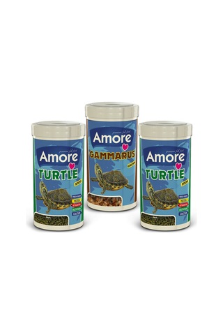 Turtle Sticks 500ml ve Gammarus 250ml Kalsiyumlu Kaplumbağa Yemi