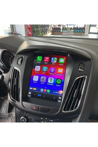 For-x Ford Focus 3-4 Tesla 2012-2018 -9.7'' Qled Android Gerçek 4+64 Gb / 4 Çekirdek 1.6ghz / Wıfı 5.0ghz / Bt 5.4-kablosuz Carplay-ahd Hd Geri Görüş Kamera 9"