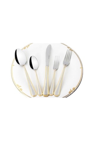 Mikasa Moor Classico Gold 30 Parça Çatal Kaşık Bıçak Seti Altın