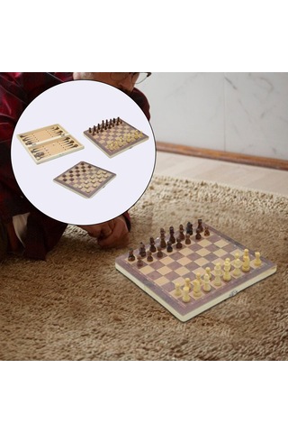Dolıty Ahşap Satranç Eğitici Oyuncaklar Ev Seyahati Için Oyuncak