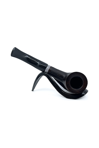Dapper Bent Billiard Briar Gül Kökü 9 Mm Filtreli El Yapımı Pipo - 3069