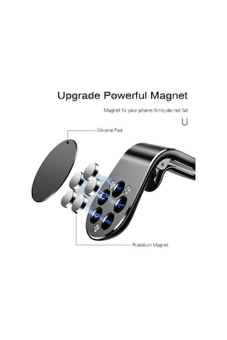 Araç Içi Mıknatıslı Telefon Tutucu Universal Holder Mandallı Rz-h003 Turuncu
