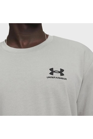 Under Armour Logo Embroidered Heavyweight Erkek Gri Tişört