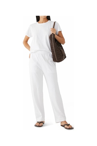 Lesétres Tapered Kesim Cep Pantolonu Beyaz