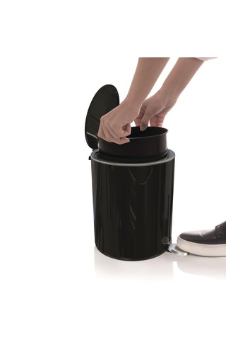 Primanova Lenox Pedallı Çöp Kovası 5 L Siyah