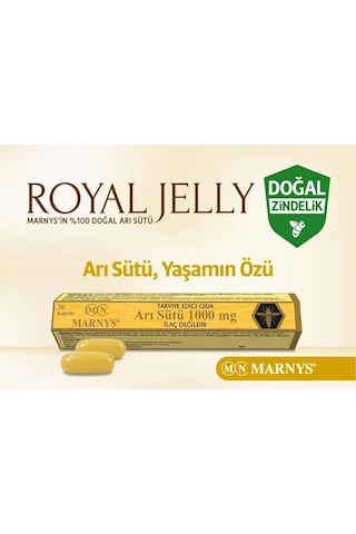 Marnys Royal Jelly Arı Sütü 1000 Mg 30 Kapsül