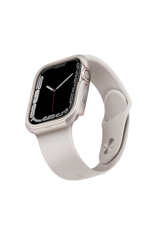 Apple Uyumlu  Watch 45mm Kasa Koruyucu Metalik Görünüm Valencia Serisi Camlı Kasa