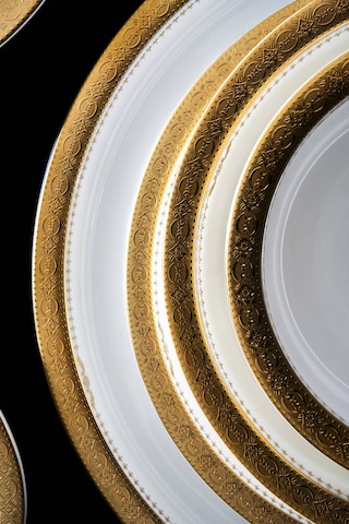 Acar Arcadia 58 Parça Yemek Takımı Beyaz/gold
