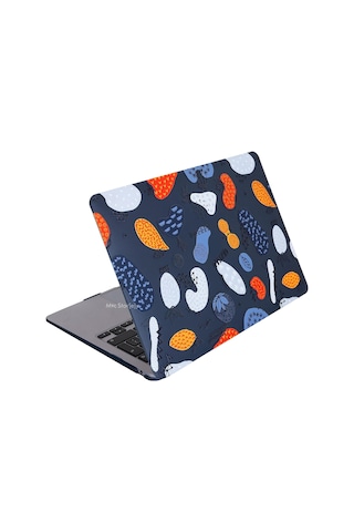Macbook Air 13.6 İnç Meyve Desenli Kılıf A2681 A3113 A3240 A3449 M2 M3 M4 M5 Uyumlu Parlak Sert Kapak Hard Case Siyah