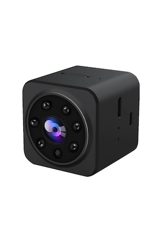 Geeksen Siyah Mini Wifi Güvenlik Kamerası - 1080p Hd Görüntü, İki Yönlü Konuşma, İnfrare Kamera, Hareket Algılama Ve Dahili Pil İle Uzaktan İzleme