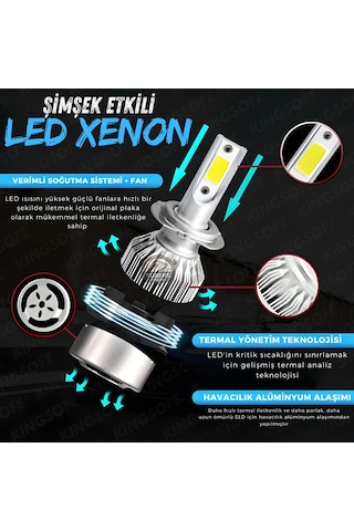 Honda Civic Fd6 2007-2012 Uzun Far Uyumlu Şimşek Etkilii Led Xenon Performance Series Hb4