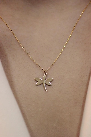 Diamine 14 Ayar Altın Yusufcuk Kolye