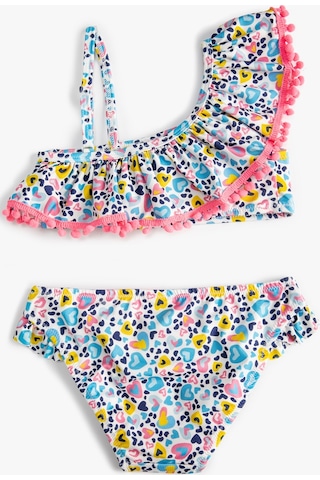 Koton Bikini Takımı Fırfırlı Tek Omuz İnce Askılı Mavi Desenli 3skg00020bm 3SKG00020BM6D5 Mavi