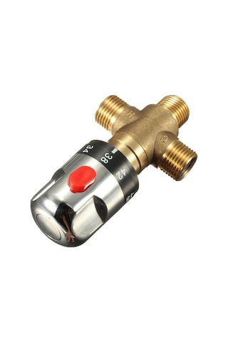 Bosphorusboutique02 Lavabo Termostatik Vana, Pirinç Gövde, Altın Kaplama, Dn15, Duş İçin Altın