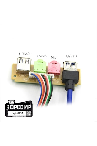 Ropcomp Pc Ön Panel Usb2/3 + 3.5mm Port Kulaklık + Mikrofon Kablo
