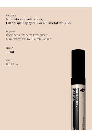 Gözaltı Morluk Ve Torba Giderici, Kırışıklık Karşıtı Serum Coffee Break Eye Serum