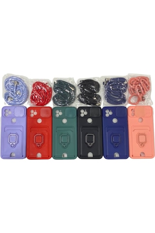 General Mobile Gm 22 Sürgülü Ipli Kartlik Yüzüklü Silikon Kilif 550006657