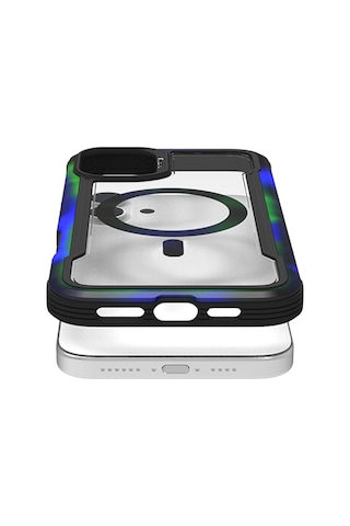 Apple iPhone 16 Pro Kılıf Magsafe Uyumlu Airbagli Raptic Shield 2.0 Serisi Şeffaf Arka Yüzey Kapak Siyah