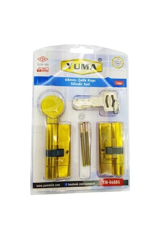 YUMA 68 MM BİLYALI TUZAKLI KAPI KİLİT GÖBEĞİ BAREL SETİ 2Lİ