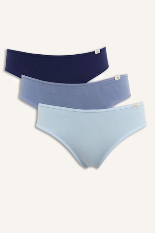 Defacto Ribana 3lü Brief Külot-fall İn Love D6404ax25aube572 Mavi