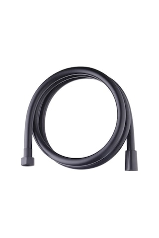 Ahlez Banyo Mat Siyah Pvc Hortum Duş Spirali 150cm