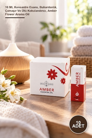 10 Adet Amber Çiçeği Esansiyel Koku Yağı 10 Ml Konsantre Esans, Buhardanlık, Çamaşır Ve Ütü Kokulandırıcı, Amber Flower Aroma Oil Diğer