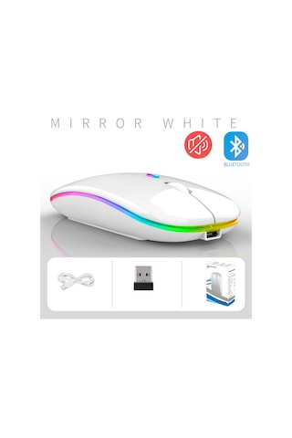 Jms Bluetooth Çift Modlu Usb Kablosuz Ultra İnce Fiber Optik Mouse