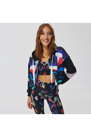 Ace Nayman Angela Renkli Hoodie Sweatshirt Çok Renkli