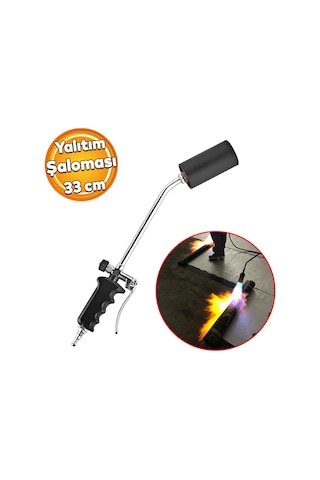 Eltos Gaz Ayarlı Çatı İzolasyon Şaloması Pürmüz 33 Cm Yalıtım Profesyonel Kullanım Tetikli Şalom
