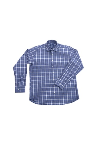 Giant Modern Fit Kareli Uzun Kol Erkek Gömlek - Minimalist Stil Lacivert