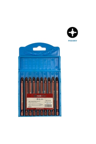 Pz2 Bits Uç 75 Mm 10'lu Pozidriv Yıldız Uç Seti Hassas Ve Güçlü Vidalama