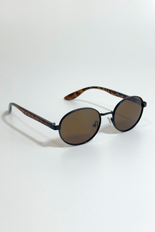 Unisex Polarize Yuvarlak Güneş Gözlüğü Kahverengi Uv400 Korumalı 09789130