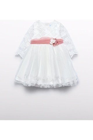 Mayoral Abel&lula Kız Bebek Abiye Elbise Beyaz