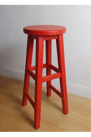 Ahşap Tabure 75 Cm Kırmızı Ahşap Tabure 75 Cm Kırmızı