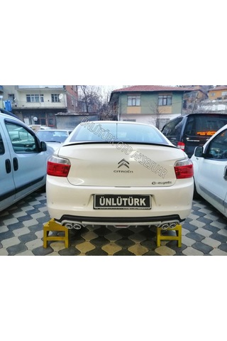 OtoÇizgi Citroen C-Elysee Bagaj Üstü Spoiler Piano Black-Parlak Beyaz OtoÇizgi