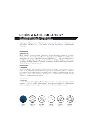 Salyangoz Özlü Mucize Bubble Clay Yüz Maskesi Ultra Yumuşak Nemli Parlak Köpüren Yüz Maskesi 100ml - 841302945