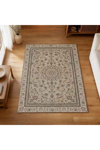 Kartela Halı Suma Halı Jüt Taban Dokuma Halı Bej - 100 X 150 Cm