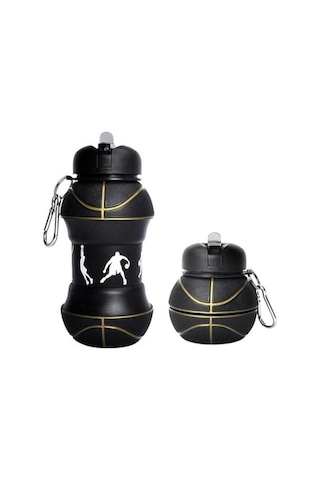 Basketbol Topu Tasarımlı Akordiyon Su Şişesi Renkli
