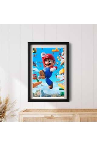Süper Mario Tasarımlı Çocuk Odası İçin Çerçeve 20 X 30 Cm