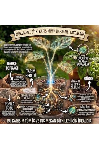 5 Litre Bitki Toprağı Saksı Toprağı Bahçe Toprağı Tarım Perliti Ponza Tozu Ve Gübre Katkılı Yetiştirme Toprağı
