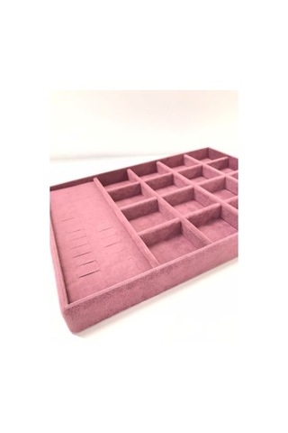 ELİF model süet kaplama tabla (16 bölme 28 kesik) Mor