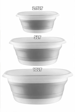 3'lü Katlanır Leğen, Katlanabilir Akordiyon Badya - Mutfak Banyo