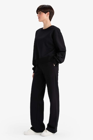 Defacto - Straight Fit Basıc Cepli Yüksek Bel Eşofman Altı B8571AX23WN Siyah