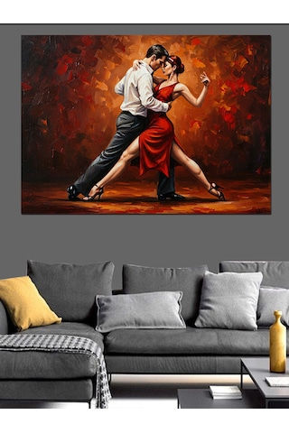 Tutkulu Tango Dansı Dekoratif Kanvas - Mdf Ahşap Tablo
