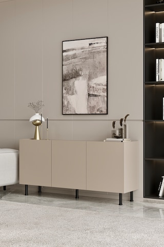 Hitit Konsol 175 Cm 100% Mdf Metal Ayak Kumtaşı