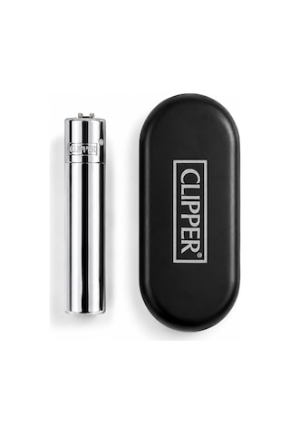 Clipper Metal Gaz Dolumlu Çakmak Pembe Yeşil Degrade Özel Kutulu Premium Model Gri