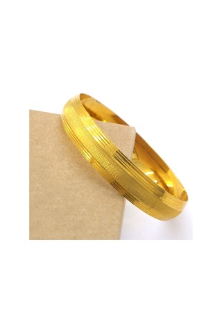 Altın Kaplama Dikey Çizgili 1 Cm Bilezik Blz-3067 Altın